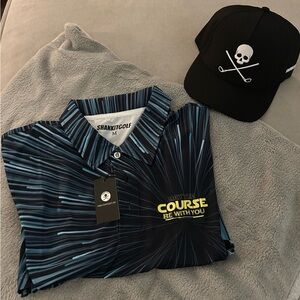 Blue Men's Short Sleeve Tee